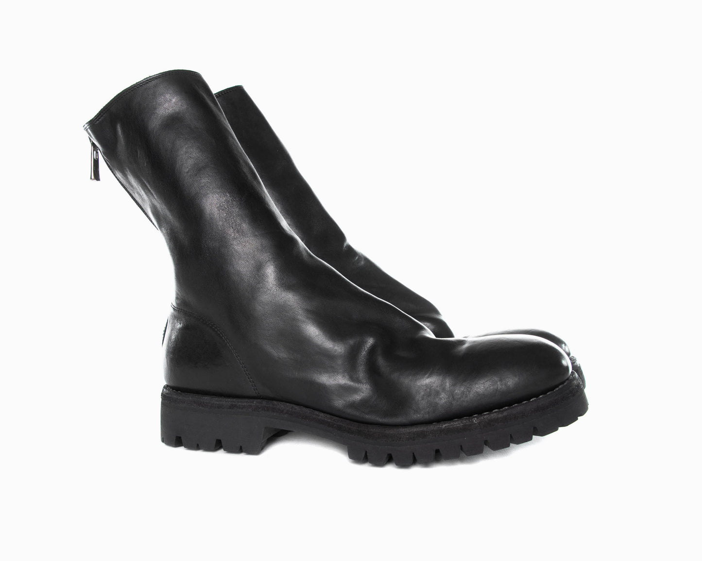 Black Back Zip Boots Vibram 788V