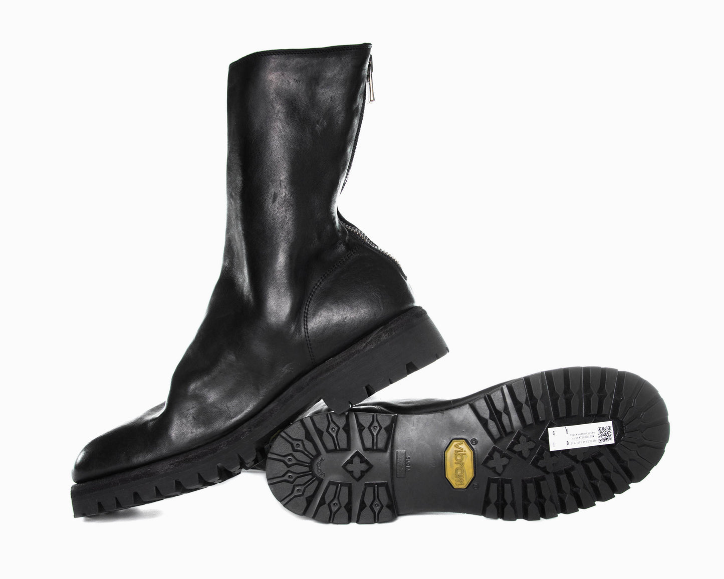 Black Back Zip Boots Vibram 788V