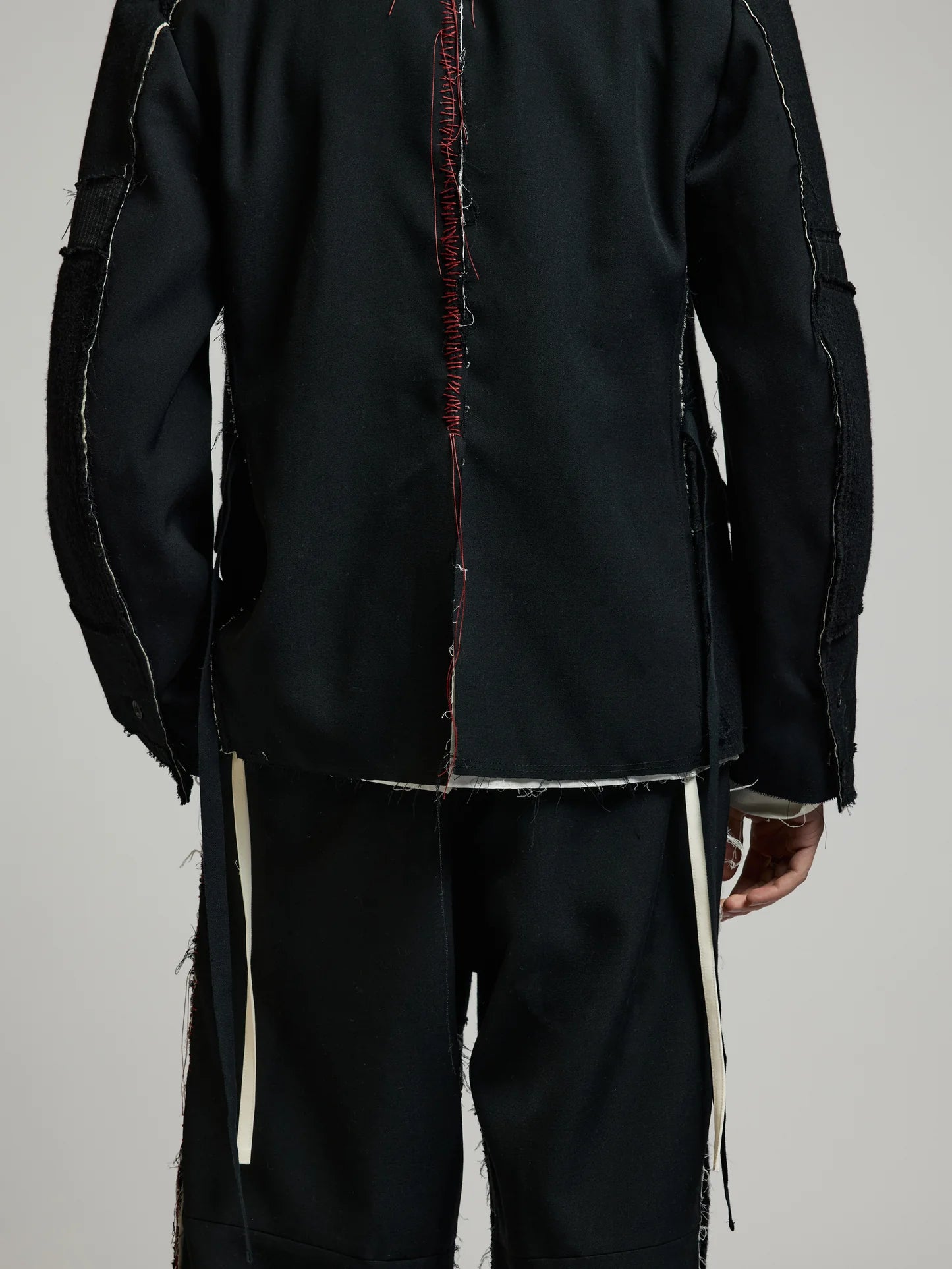 Black Multi Buttons Patch Blazer by DUELLUM