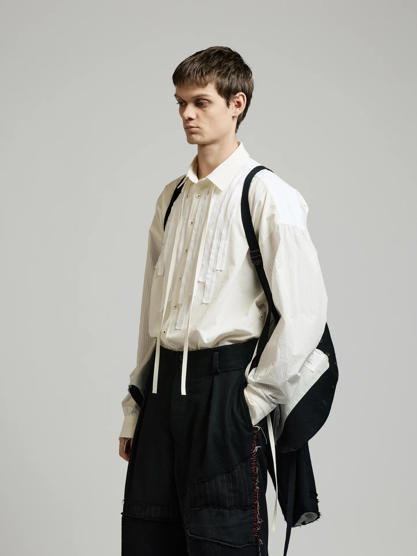 Black Multi Buttons Patch Blazer by DUELLUM