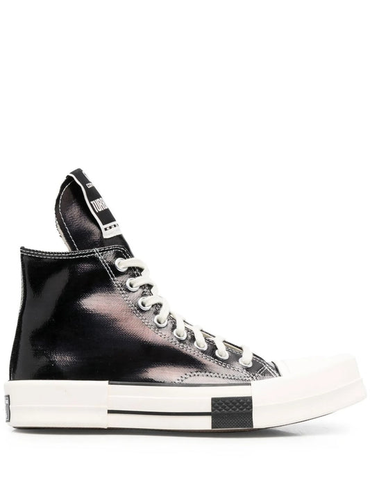Rick Owens DRKSHDW Converse TURBODRK Chuck Taylor All-Star 70 Hi Black Lacquered Denim