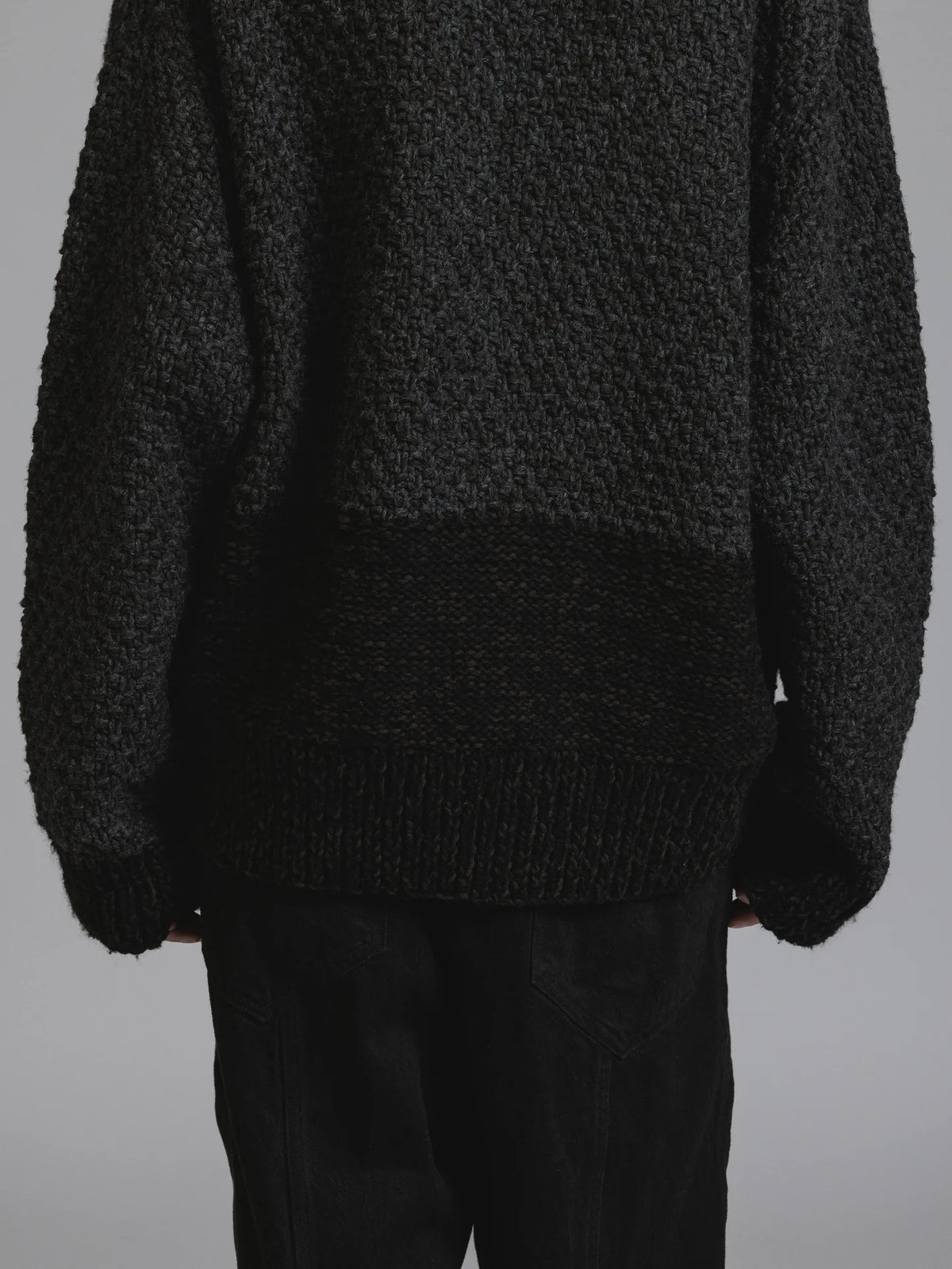 BLACK HAND KNIT CARDIGAN