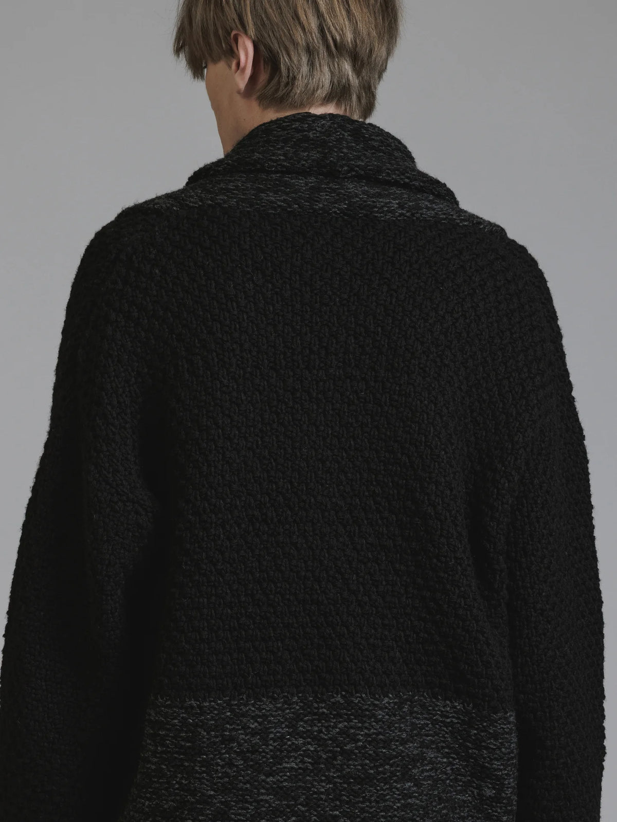 GREY HAND KNIT CARDIGAN