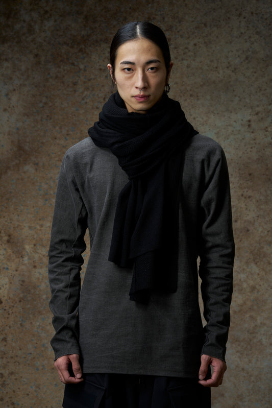 Black Merino Wool Stole