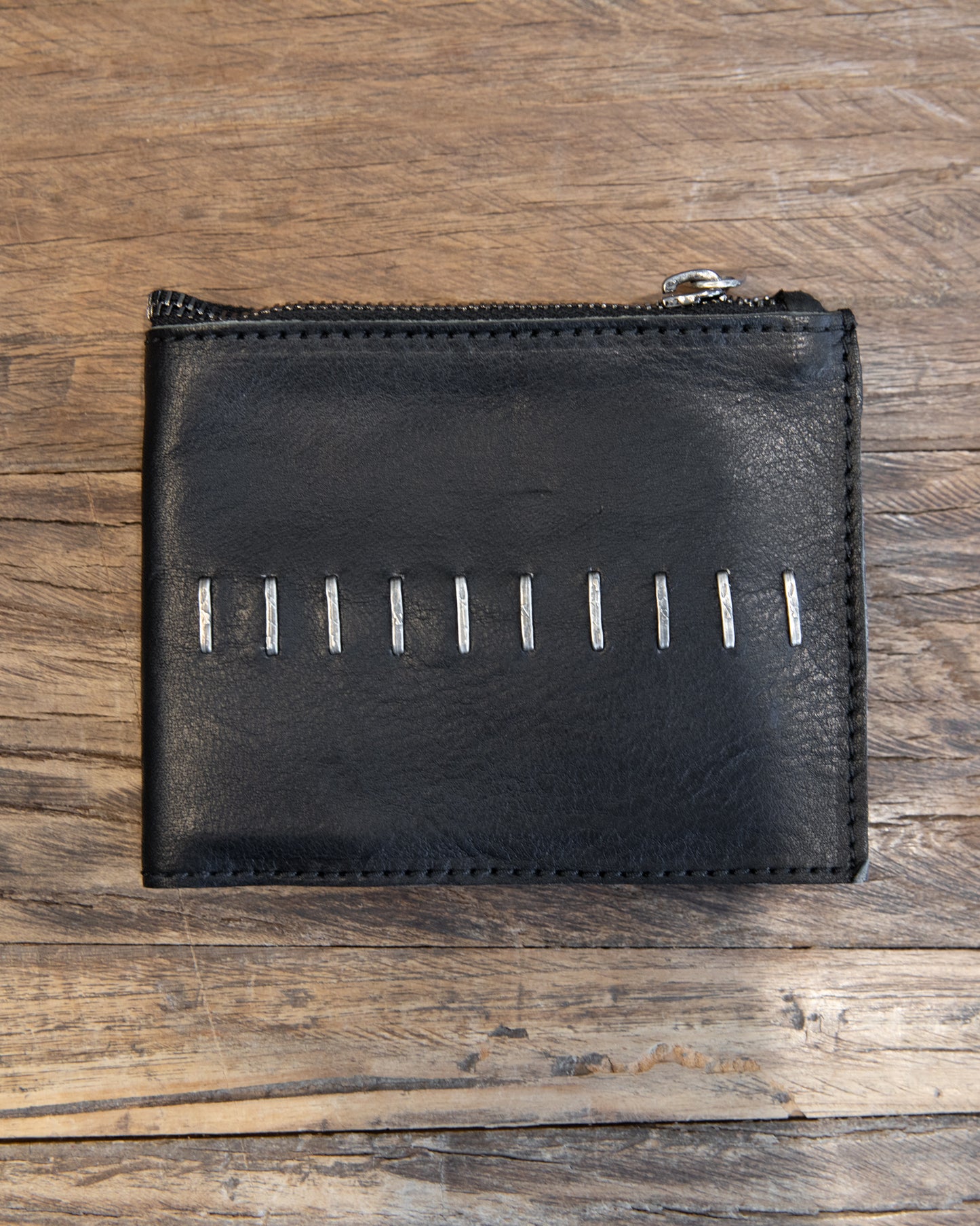 Black Zipper Closure Billfold ATTIS Wallet