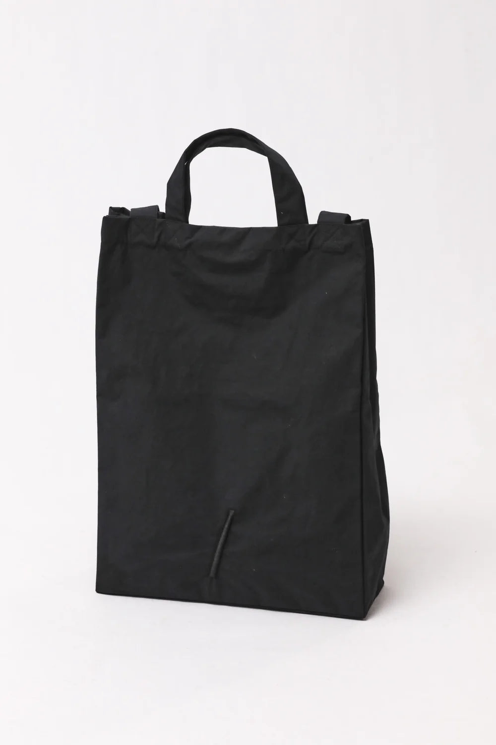 BLACK COTTON TECHNICAL TOTE BAG M 1