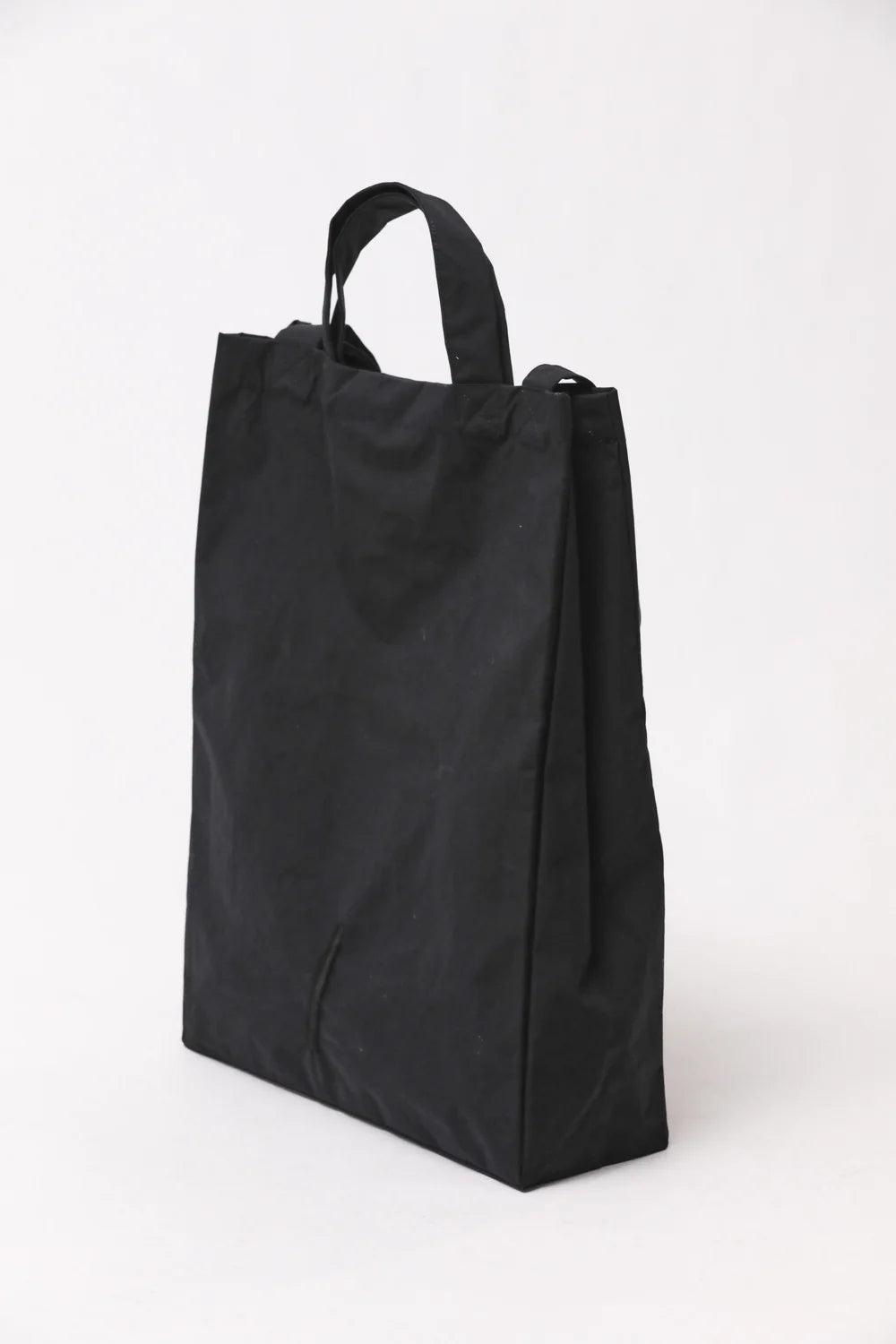 BLACK COTTON TECHNICAL TOTE BAG M 1
