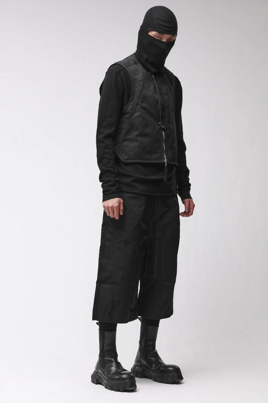 BLACK CASHMERE BALACLAVA HOODIE CAP M 67