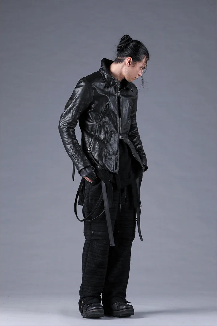Black Horse Leather Gloves + Detachable Collar Jacket