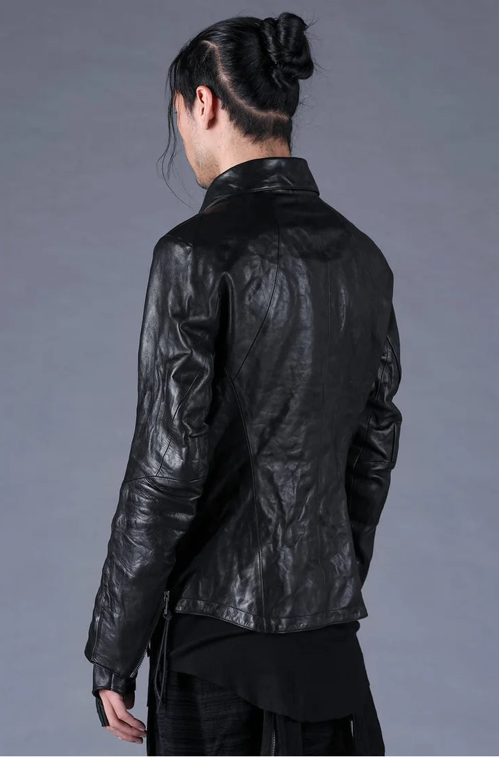 Black Horse Leather Gloves + Detachable Collar Jacket