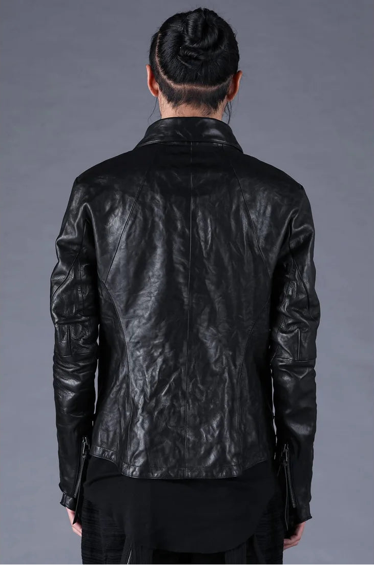 Black Horse Leather Gloves + Detachable Collar Jacket