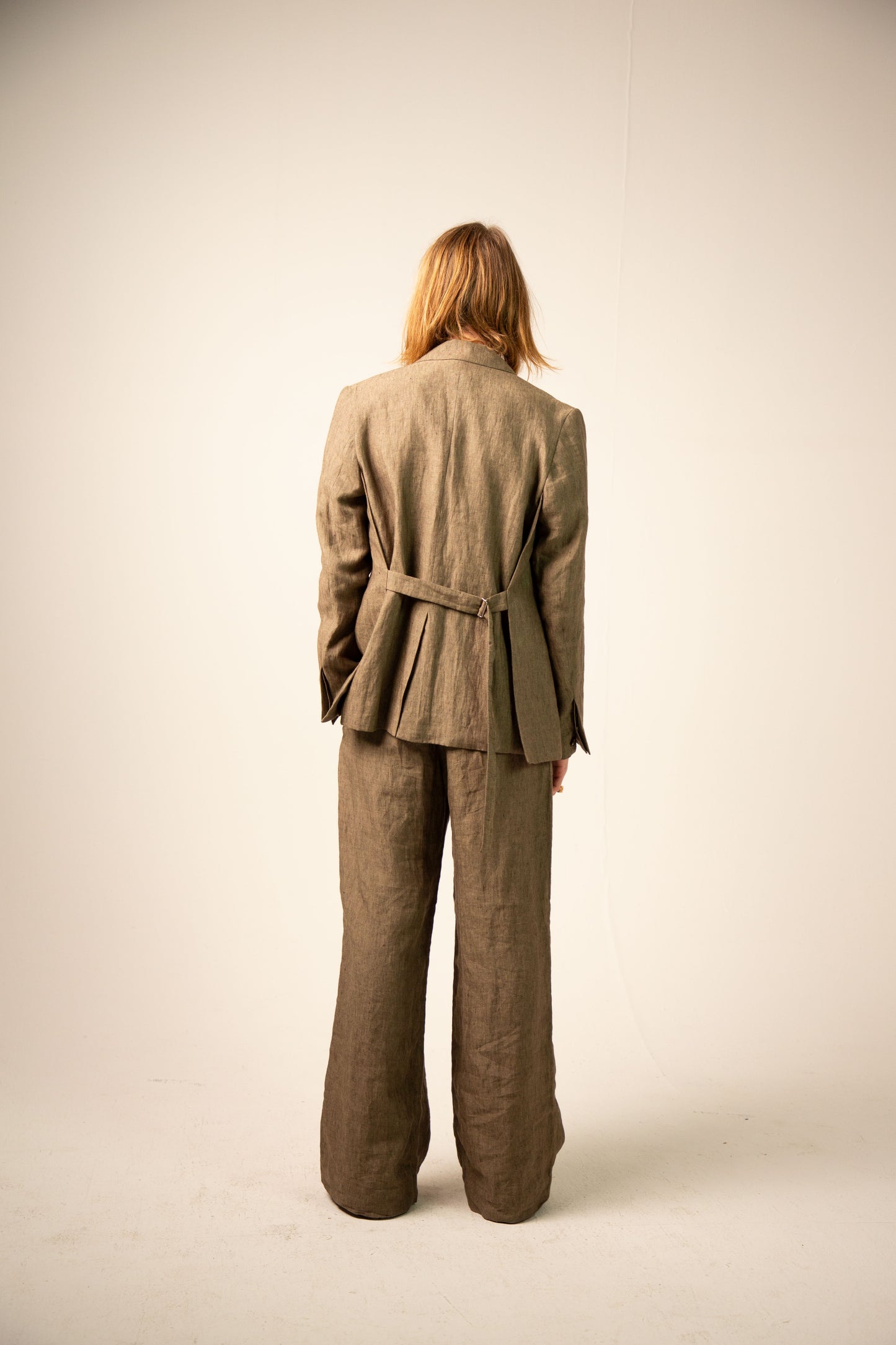 Off Black Double Layer Front Jacket