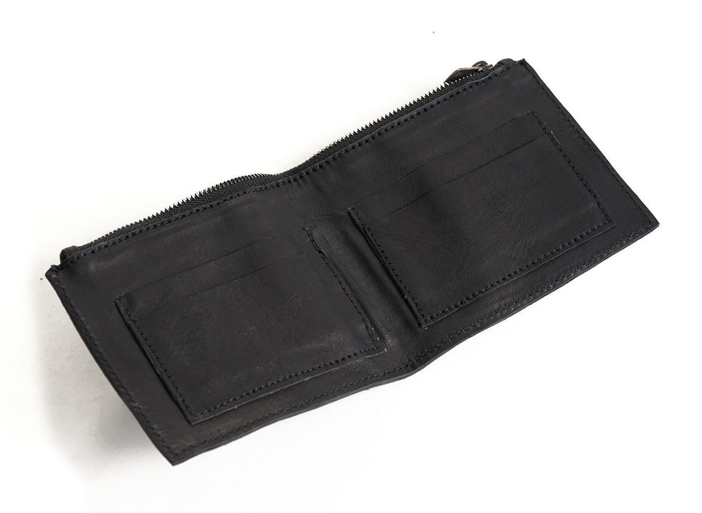 Black Zipper Closure Billfold ATTIS Wallet