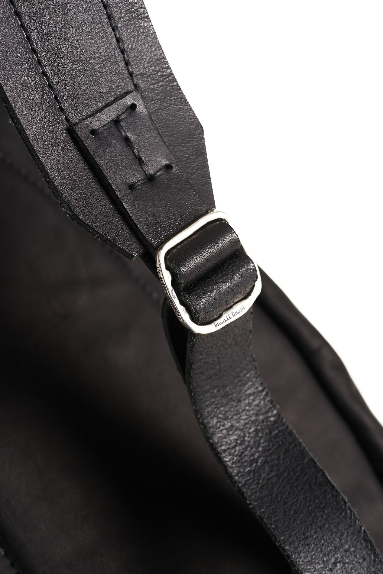 Black Vegetable Dye Calf Leather BOBO GR Medium Backpack