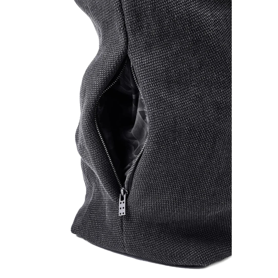 Dark Grey Washi Linen Large Shoulder Bag