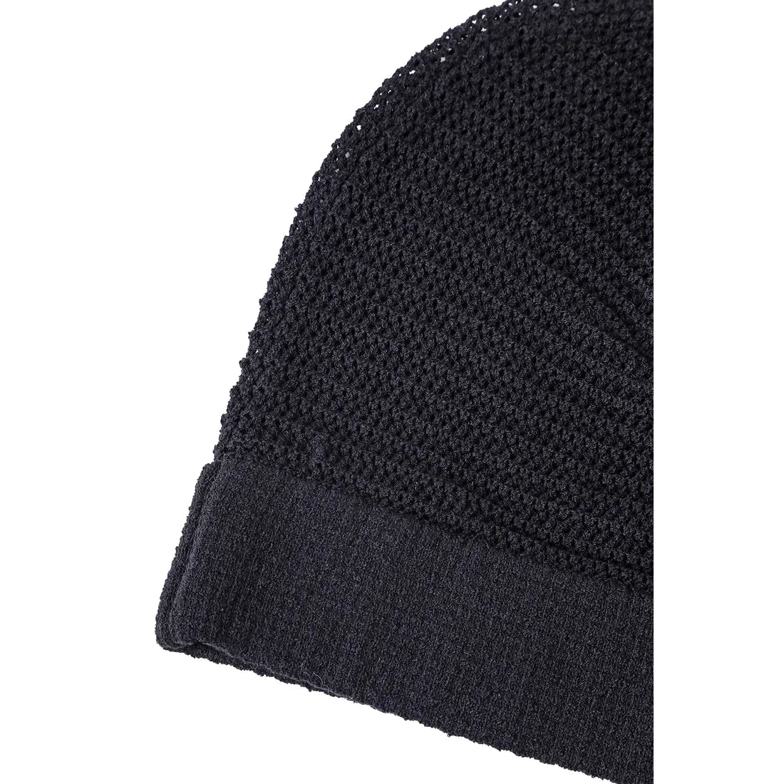 Black Cotton Blend Oversize Knit Cap