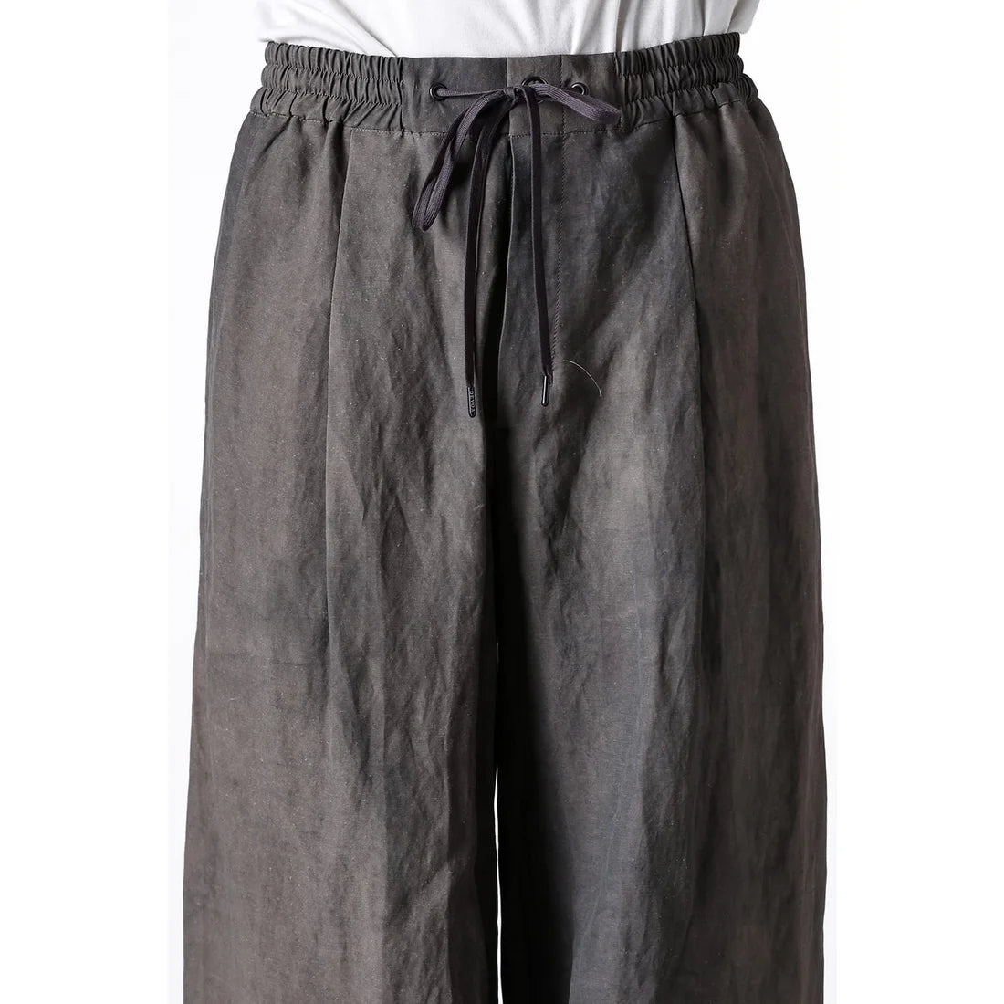 Slate Grey Canapa Cotton Wide Leg Pants
