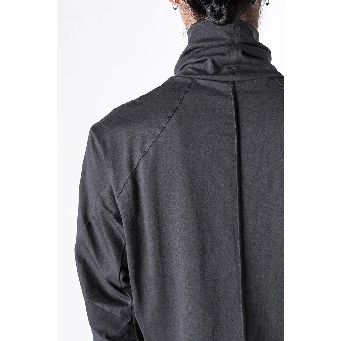 Khaki Grey Hi-neck Suvin Cotton T-shirt