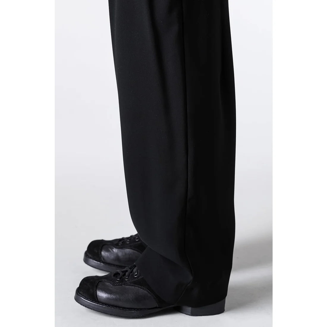 Black Baggy Wide Leg Wool Pants