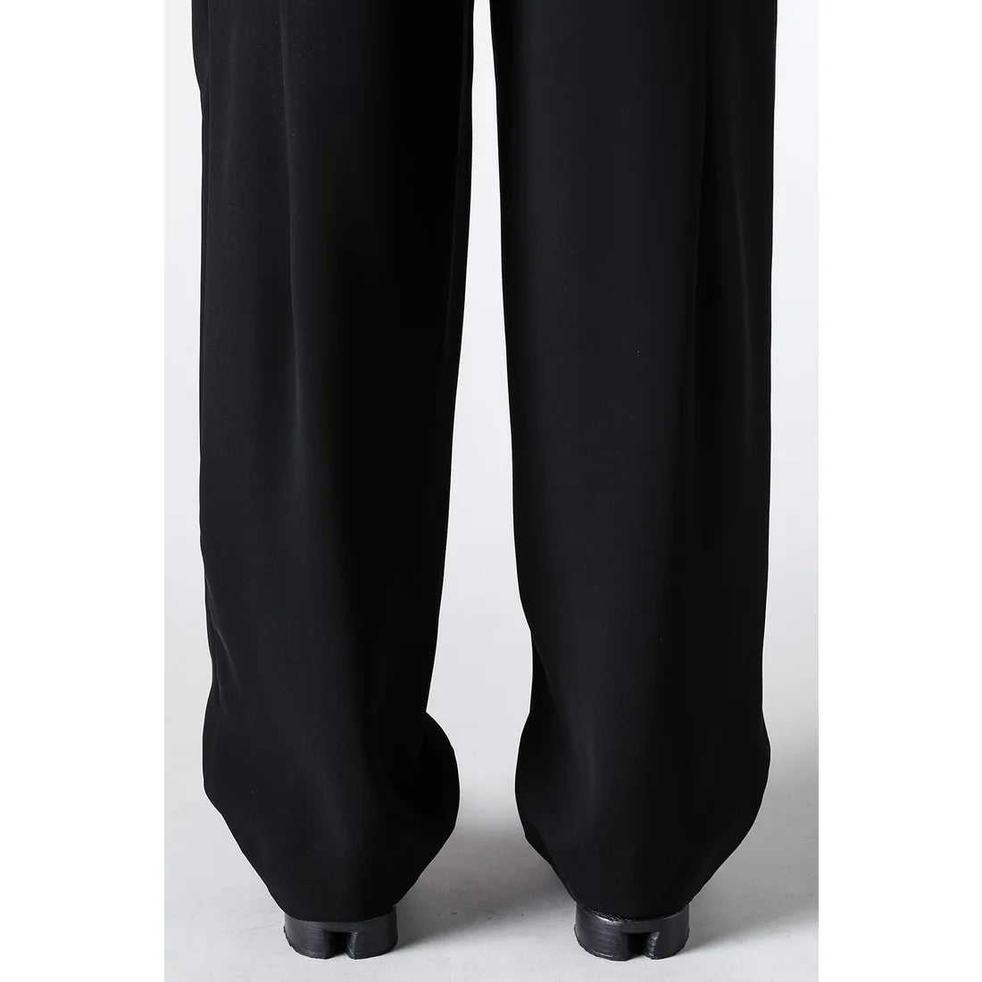 Black Baggy Wide Leg Wool Pants