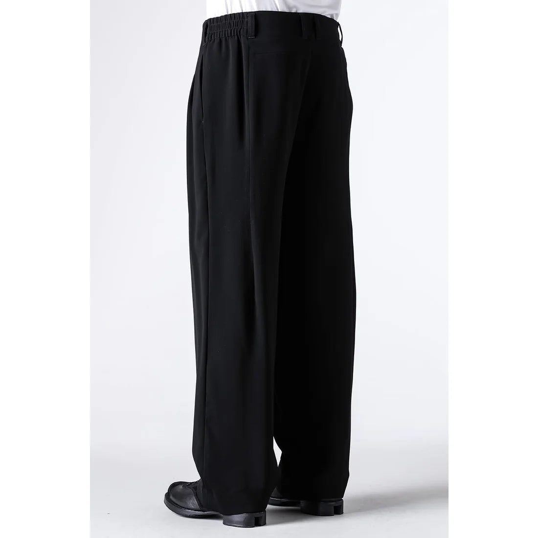 Black Baggy Wide Leg Wool Pants