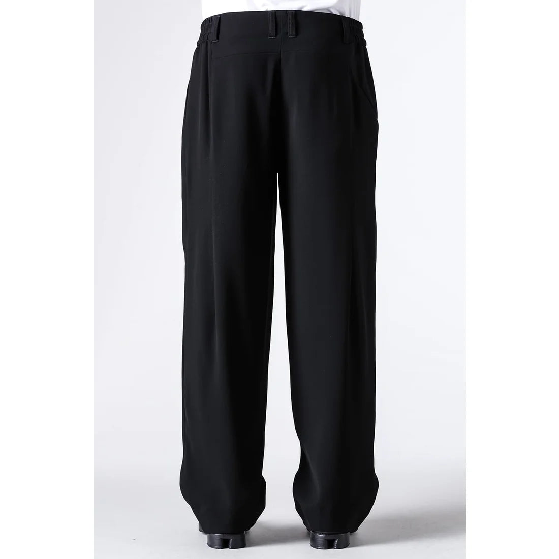 Black Baggy Wide Leg Wool Pants
