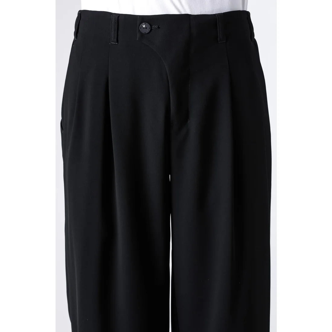 Black Baggy Wide Leg Wool Pants