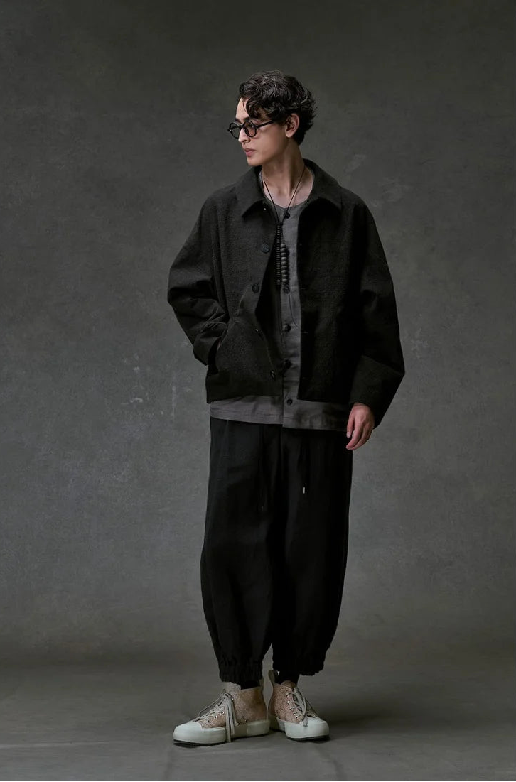 Mad Khaki Cotton Five Button Oversize Collared Jacket