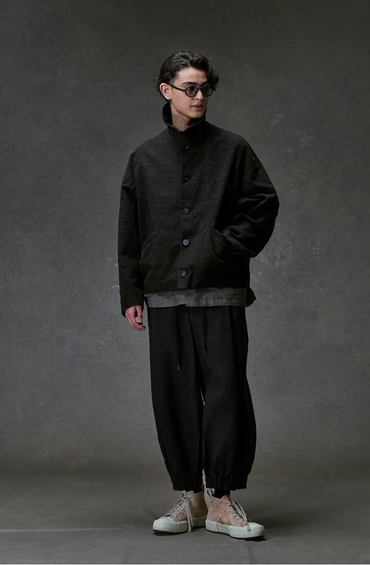 Mad Khaki Cotton Five Button Oversize Collared Jacket