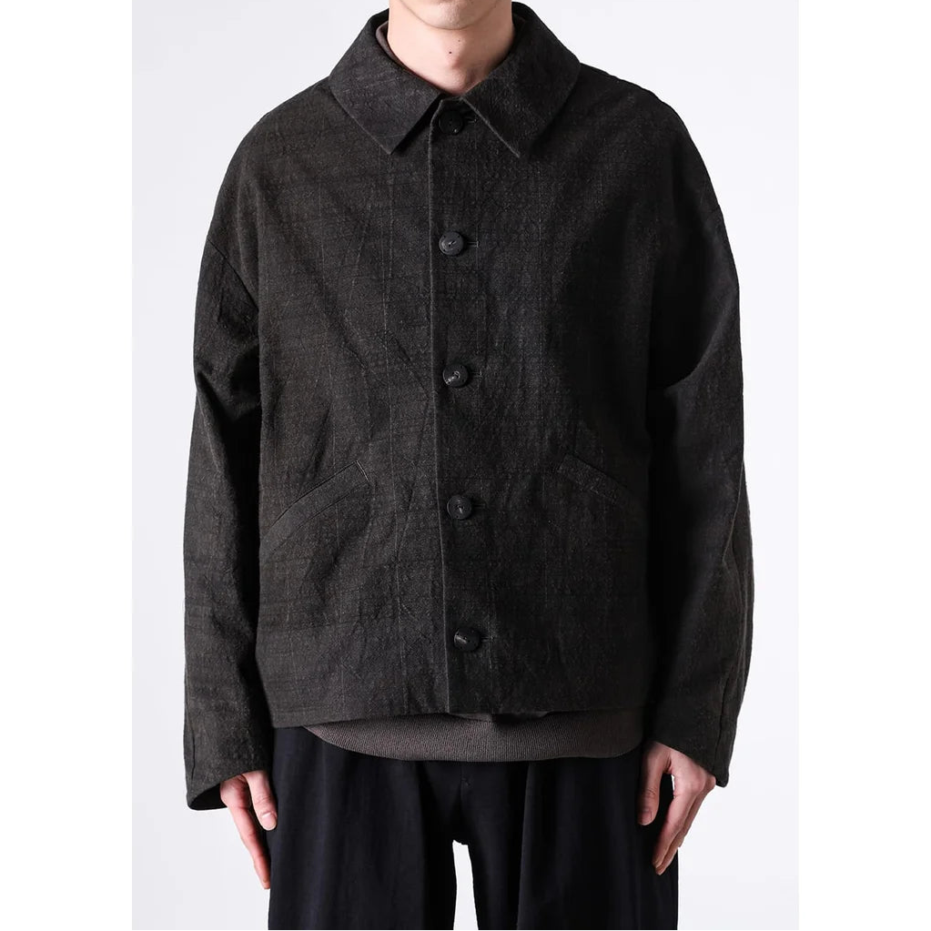 Mad Khaki Cotton Five Button Oversize Collared Jacket