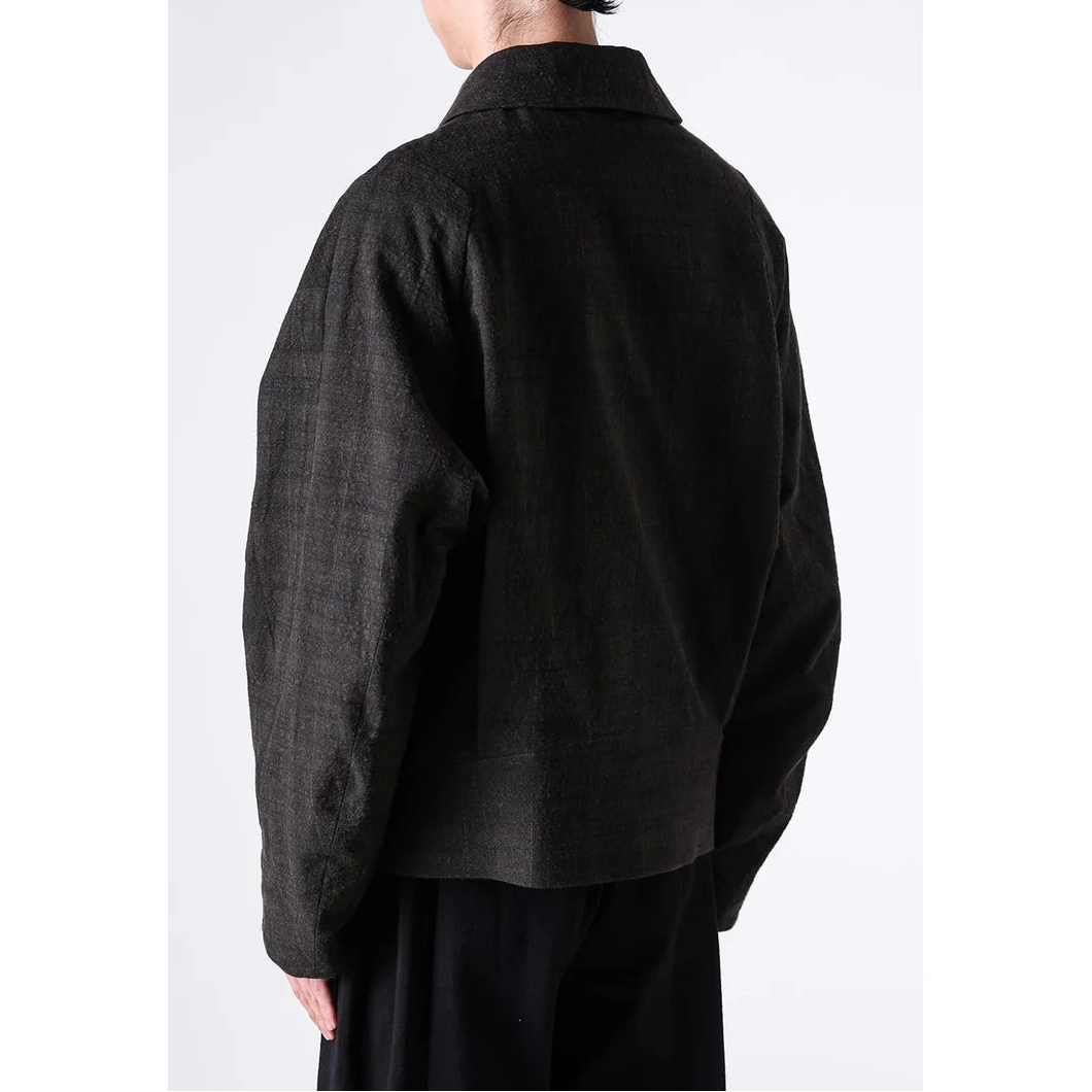 Mad Khaki Cotton Five Button Oversize Collared Jacket