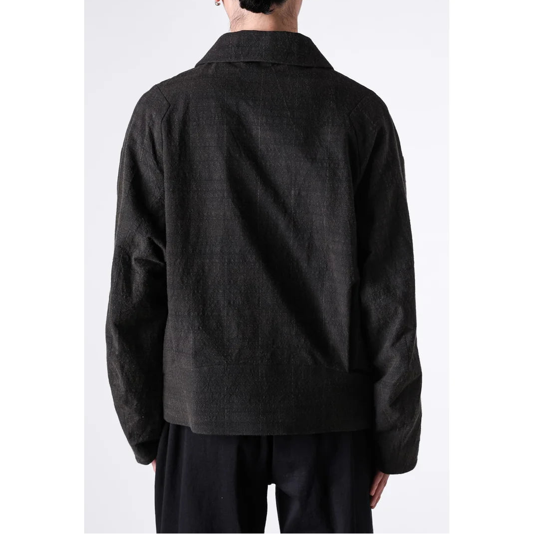 Mad Khaki Cotton Five Button Oversize Collared Jacket