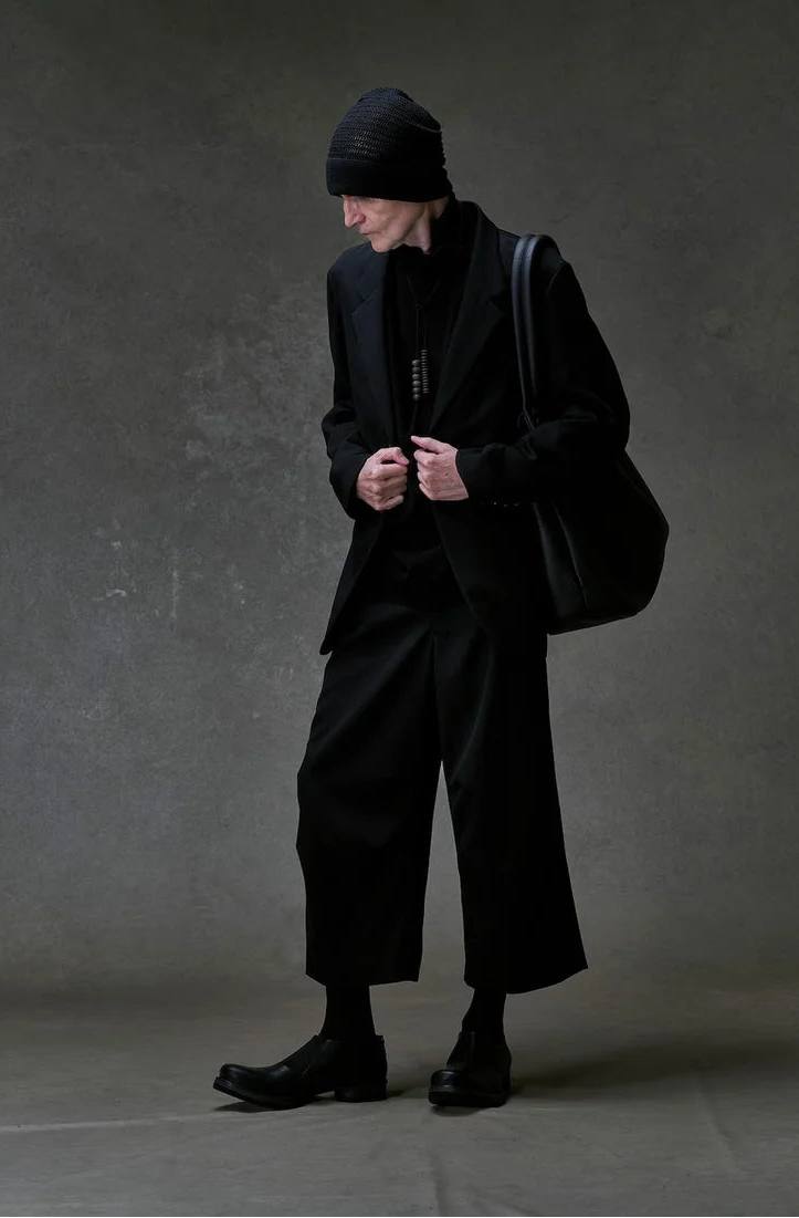 Black Japanese Wool Gabardine 2 Button Soft Blazer