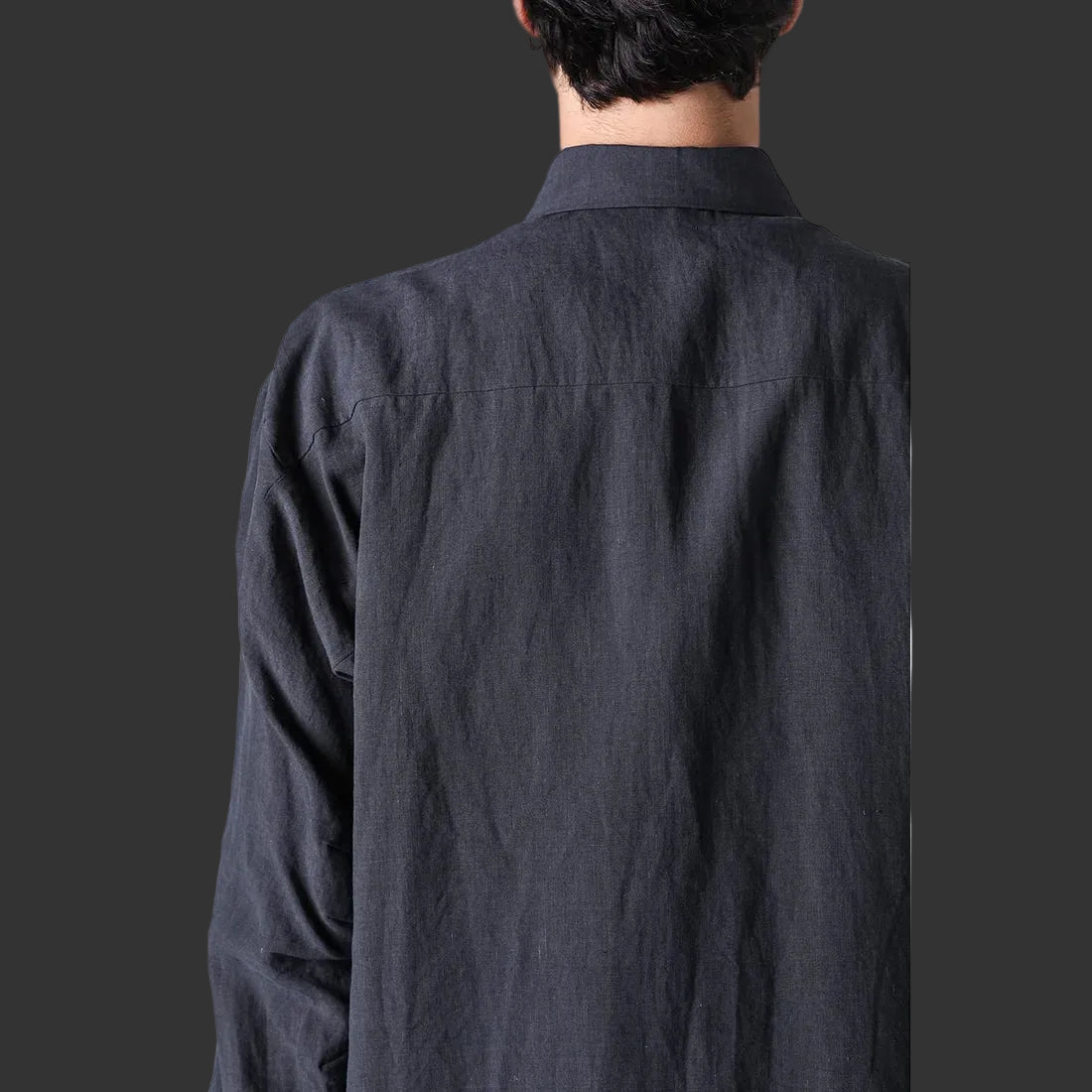 Vintage Blue Collared Snap Button Shirt
