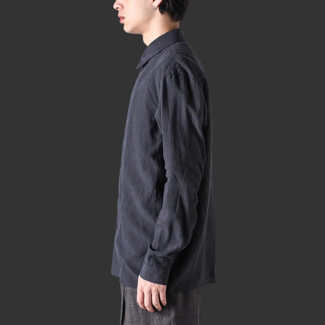 Vintage Blue Collared Snap Button Shirt