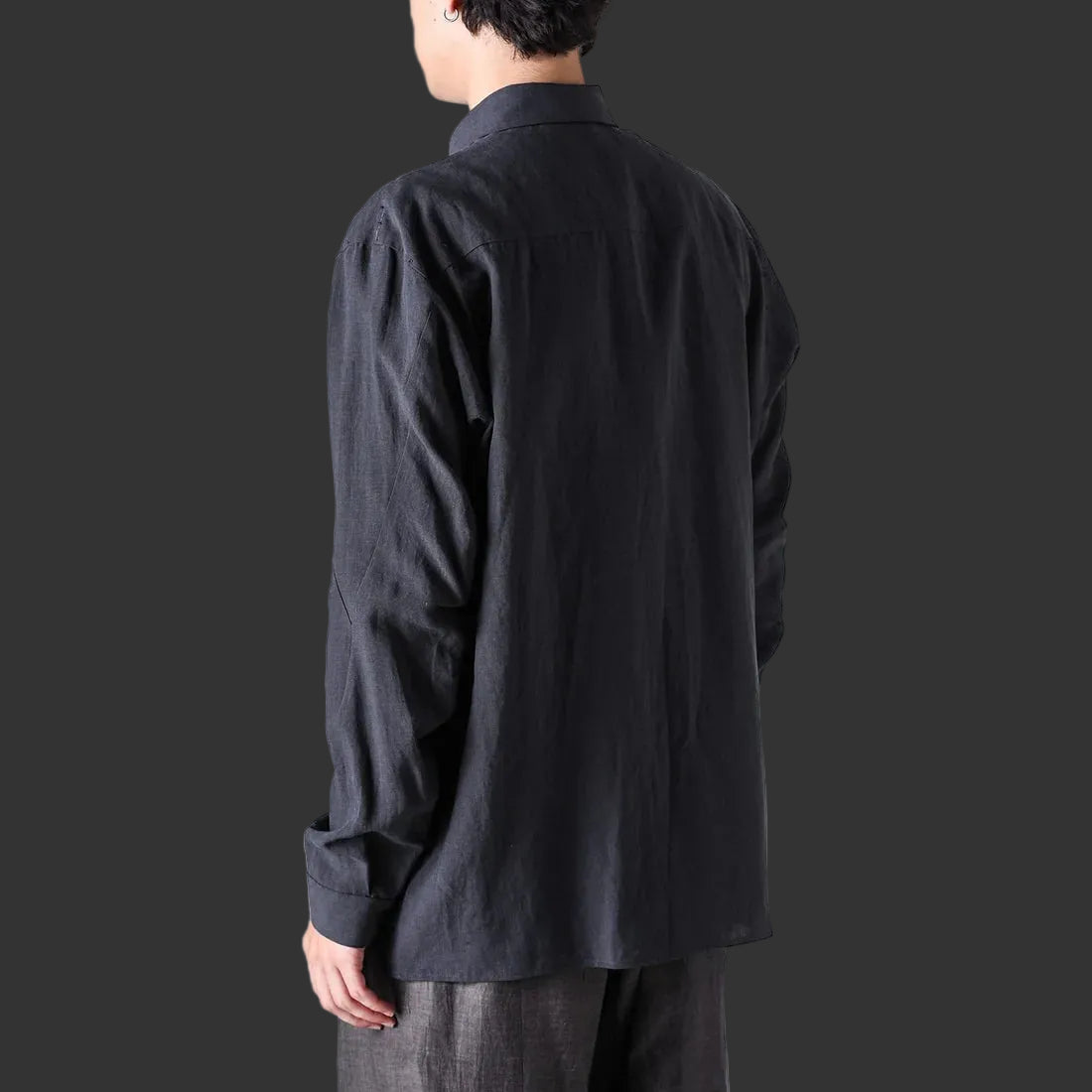 Vintage Blue Collared Snap Button Shirt