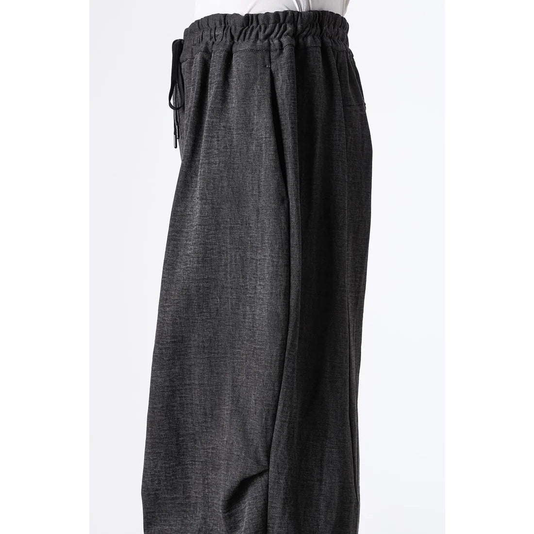Charcoal Thick Cotton Drawstring Waist Baggy Pants