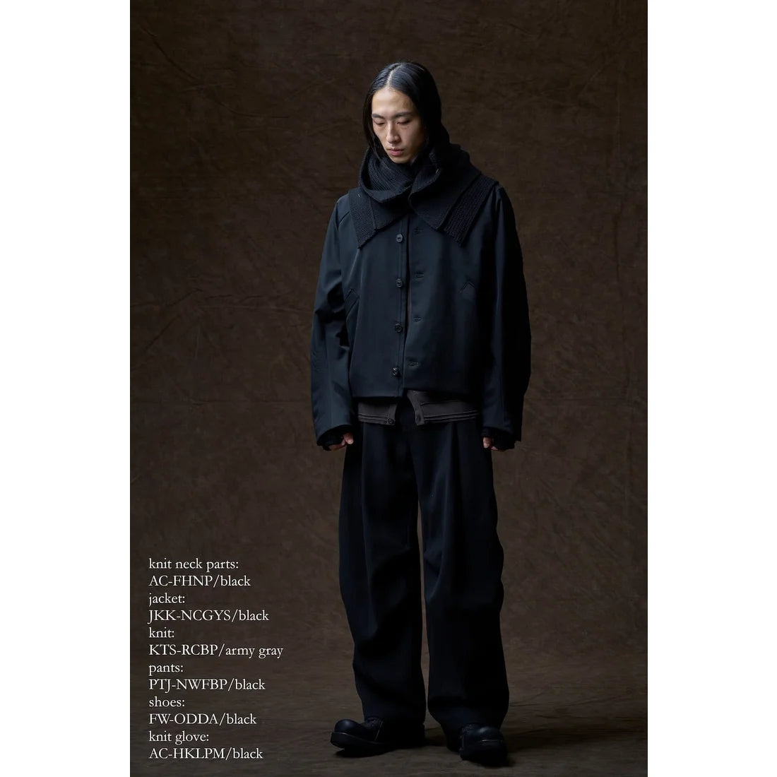 Black Oversized Collared Raglan Shoulder Button Jacket