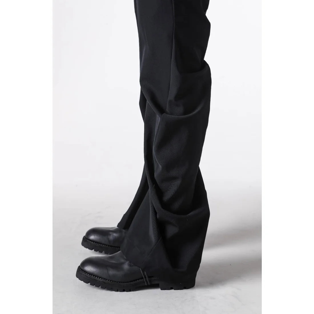 Black Anatomical Wool Pant