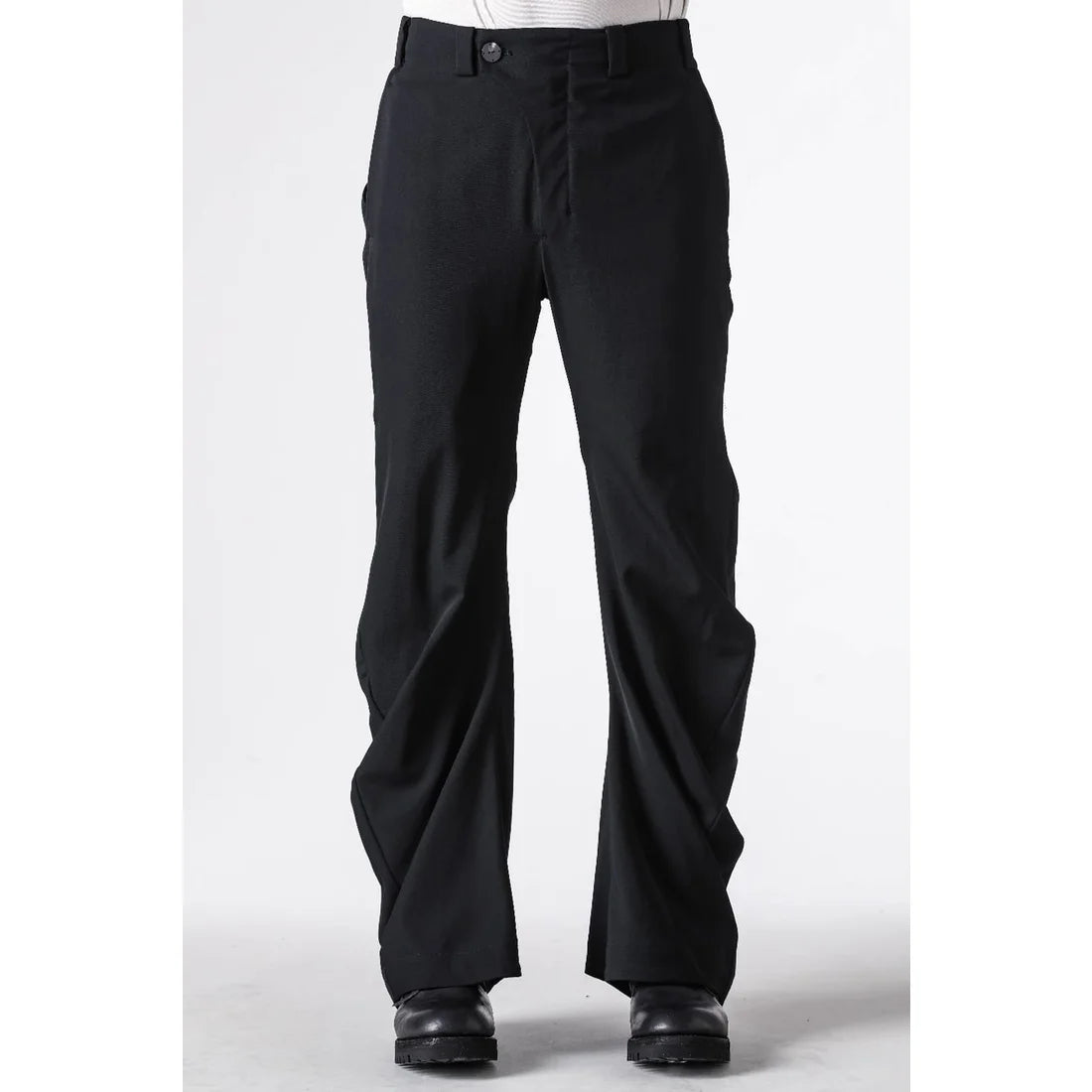 Black Anatomical Wool Pant