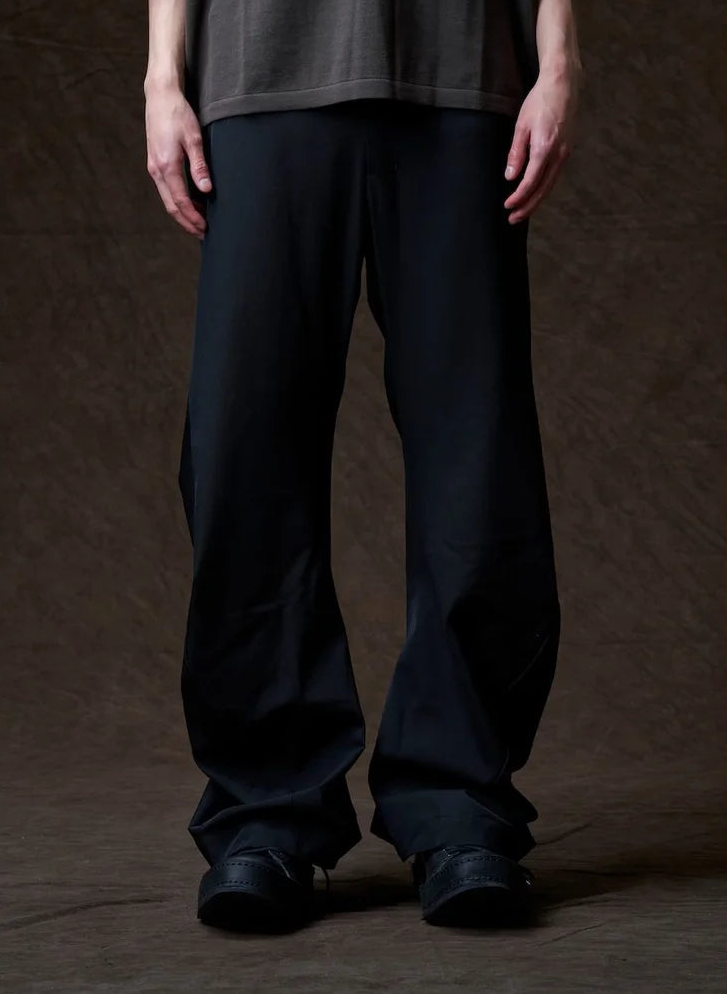 Black Anatomical Wool Pant