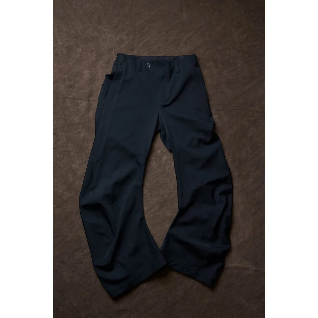 Black Anatomical Wool Pant