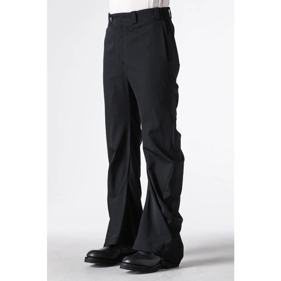 Black Anatomical Wool Pant