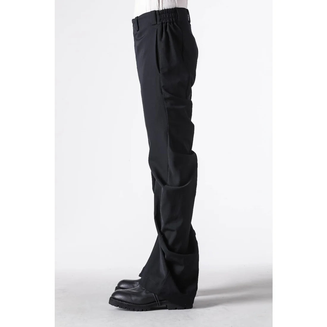 Black Anatomical Wool Pant