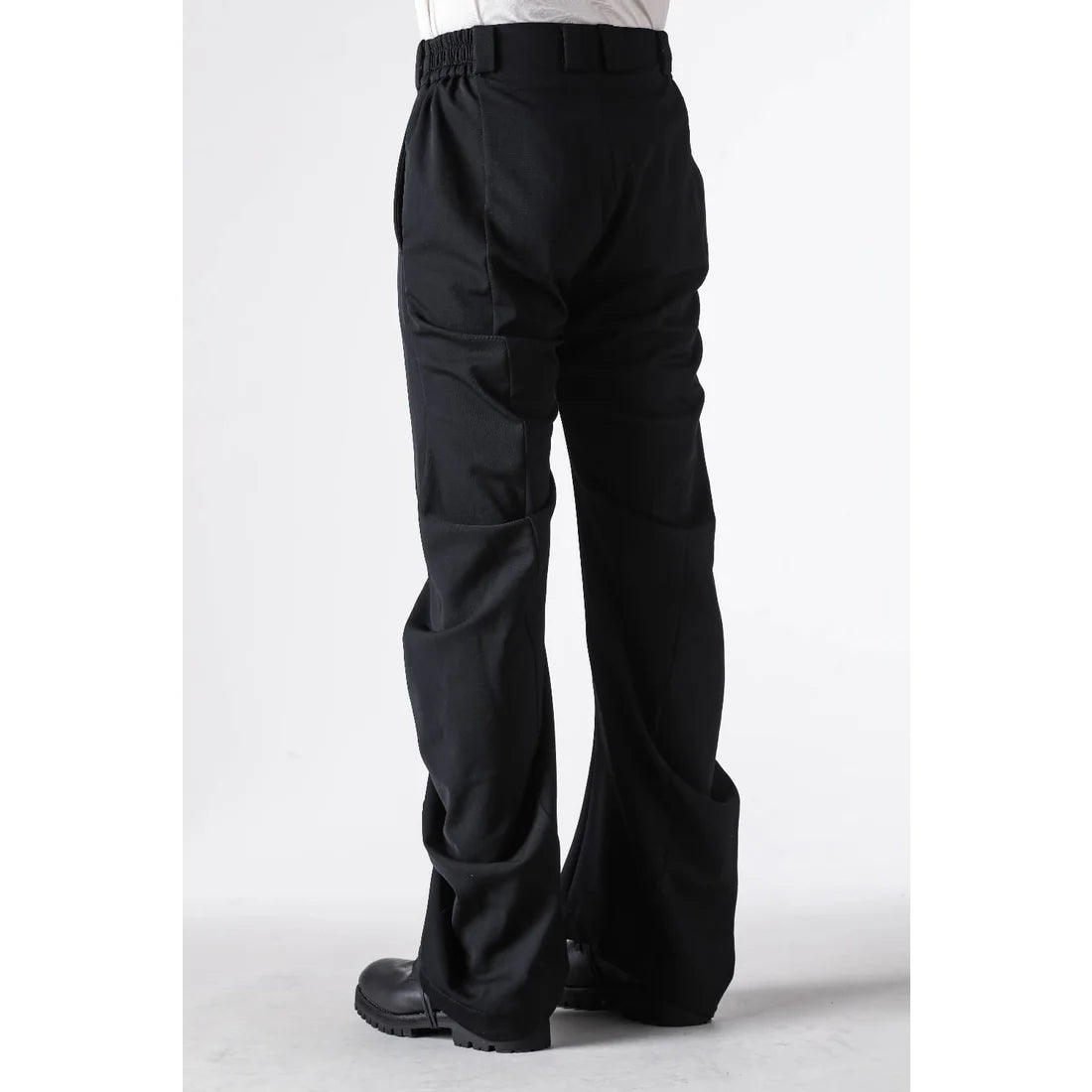 Black Anatomical Wool Pant