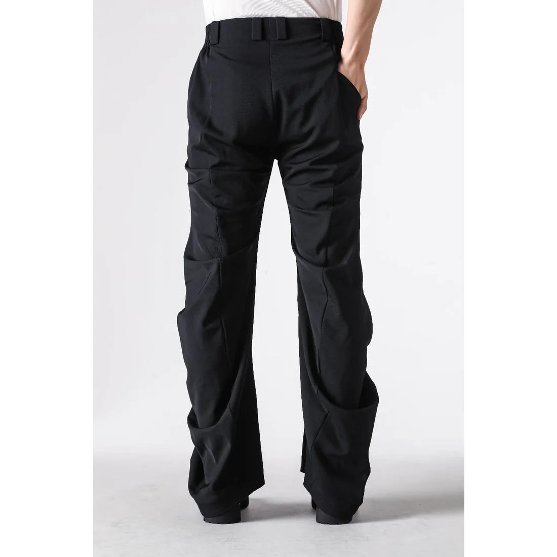 Black Anatomical Wool Pant