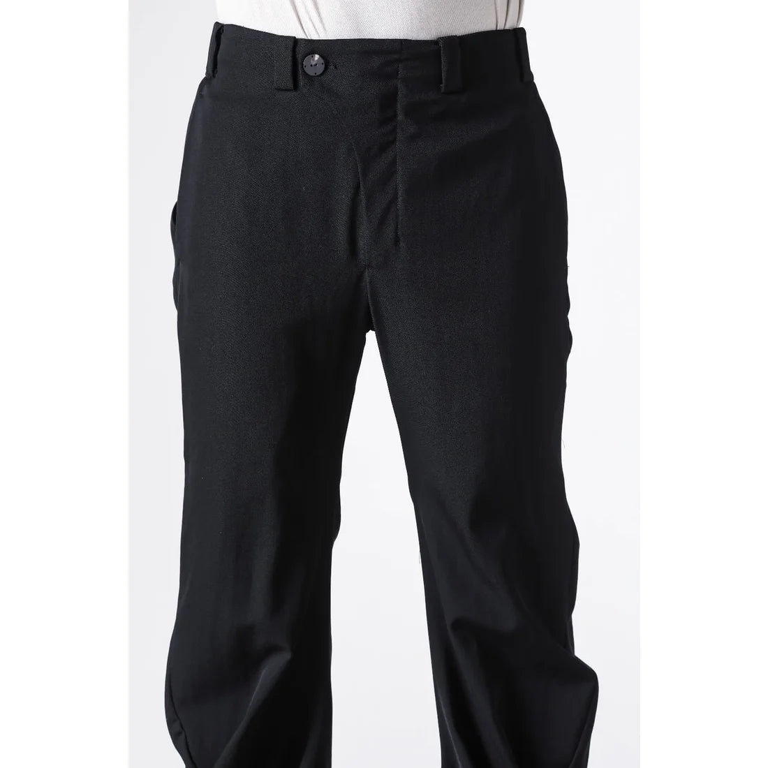 Black Anatomical Wool Pant