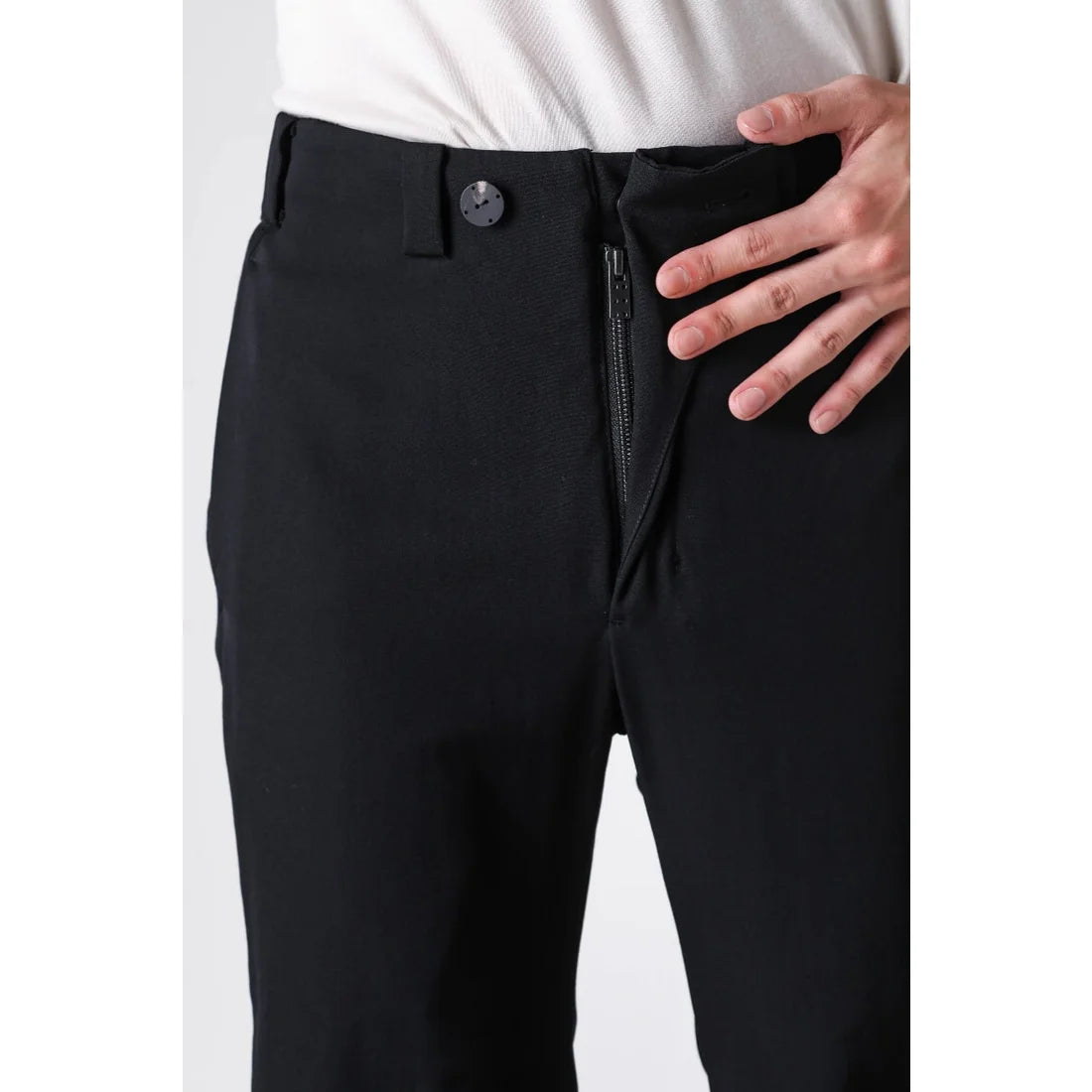 Black Anatomical Wool Pant