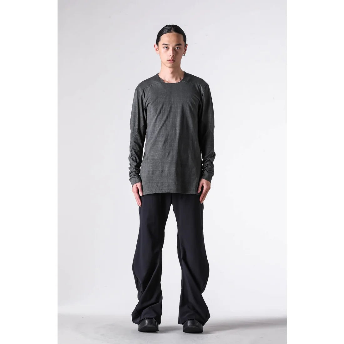 Fade Green Long Sleeve Truriami Cotton Jersey T-shirt