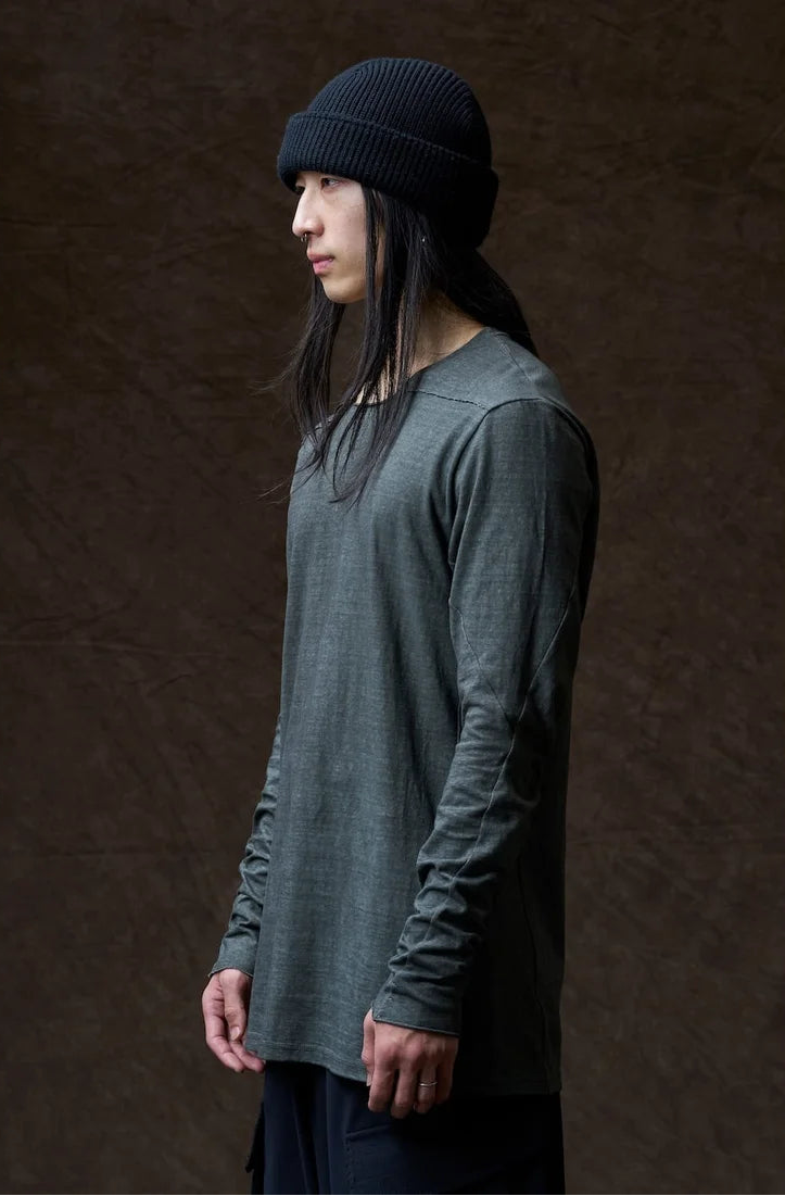 Fade Green Long Sleeve Truriami Cotton Jersey T-shirt